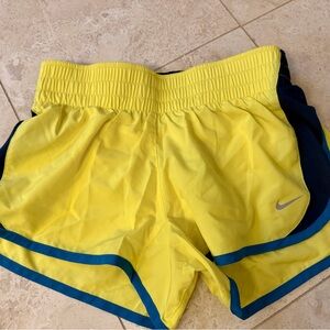 Nike Dri-FIT Yellow and Navy Shorts
